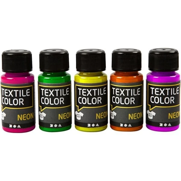 Creativ Company Assortiment Peinture Textile Fluo - 5 X 50 Ml 1 Creativ Company Assortiment Peinture Textile Fluo - 5 X 50 Ml