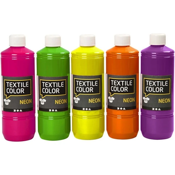 Creativ Company Assortiment Peinture Textile Fluo - 5 X 500 Ml 1 Creativ Company Assortiment Peinture Textile Fluo - 5 X 500 Ml
