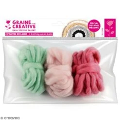 Assortiment Pelotes De Laine XL - Menthe, Rose Pâle, Vieux Rose - 3 Pcs