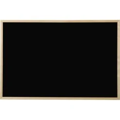 Bi-Office - Tableau Noir, Bois Naturel - 400 X 300 Mm - Noir