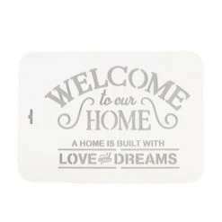 "Bienvenue" Pochoir 22x31 Cm, Vinyle, Police, Cookies, Fichier Coupé, Artisanat, Décoration Murale à