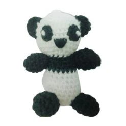 Blanc Noir Ours Panda Jouet Crochet Accroché à Tricoter Kit Amigurumi BRICOLAGE Enfants De L'Artisan