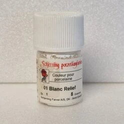 Blanc Relief 01, Peinture Porcelaine Vitrifiable SCHJERNING