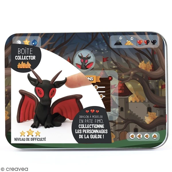 Boite Métal Fimo Fantastique - Dragon 1 Boite Métal Fimo Fantastique - Dragon