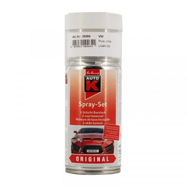 Bombe De Peinture Pour Carrosserie - Volkswagen - LC9A 0Q Pure White - 150ml - Auto K 1 Bombe De Peinture Pour Carrosserie - Volkswagen - LC9A 0Q Pure White - 150ml - Auto K
