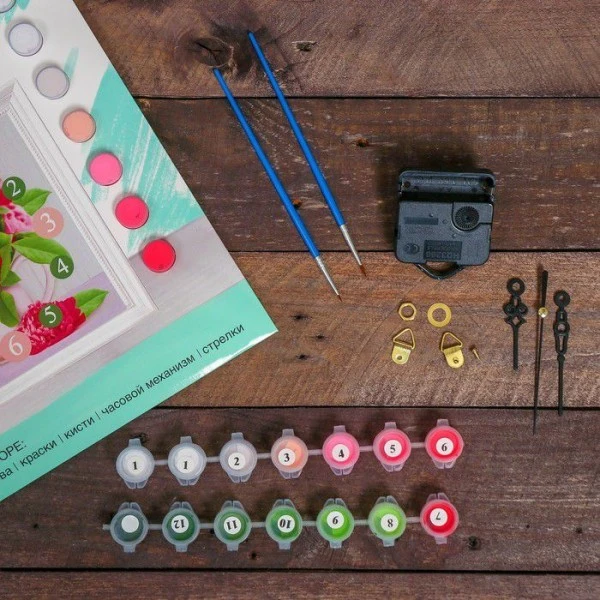 Bouquet De Pivoines, Pour, Horloge Peinture Par Numéros Diy Kit, Artisanat Ensemble, Accueil Mur Déc 5 Bouquet De Pivoines, Pour, Horloge Peinture Par Numéros Diy Kit, Artisanat Ensemble, Accueil Mur Déc – Image 5