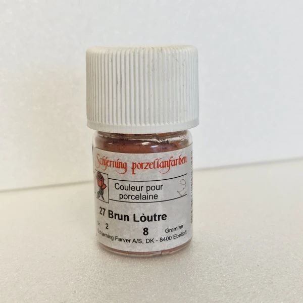 Brun Loutre 27, Peinture Porcelaine Vitrifiable SCHJERNING 1 Brun Loutre 27, Peinture Porcelaine Vitrifiable SCHJERNING