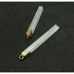 BU11220210153817 PAX 1 Pendentif Goutte Rectangle 55 Mm Quartz Métal Finition Doré