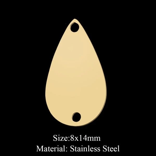 BU11220402111920 NO 22 PAX 1 Breloque -Connecteur Goutte 8 Par 14 Mm - Doré En Acier Inoxydable 201 1 BU11220402111920 NO 22 PAX 1 Breloque -Connecteur Goutte 8 Par 14 Mm - Doré En Acier Inoxydable 201