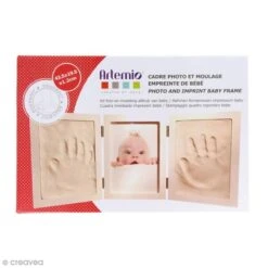 Cadre Empreinte Bébé Et Photo - 43,5 X 19,5 Cm