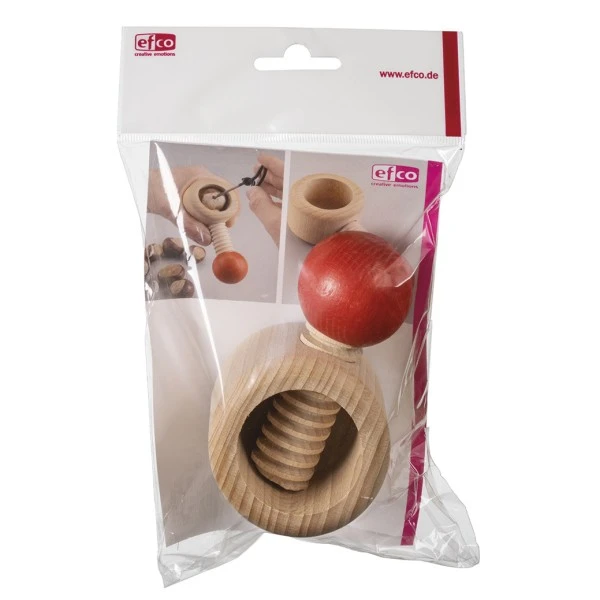 Casse-noix En Bois, Diam. 6 Cm X H.10 Cm, Bricolage Casser Noisettes, Amandes 2 Casse-noix En Bois, Diam. 6 Cm X H.10 Cm, Bricolage Casser Noisettes, Amandes – Image 2