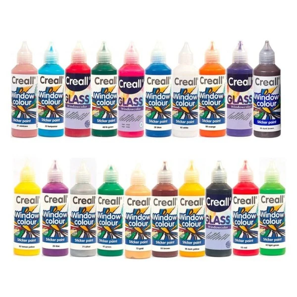 Coffret 20 Peintures Repositionnables Pour Vitres 80 Ml 1 Coffret 20 Peintures Repositionnables Pour Vitres 80 Ml