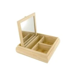 Coffret Bijoux Avec Miroir 20 X 20 X 5 Cm - Ctop