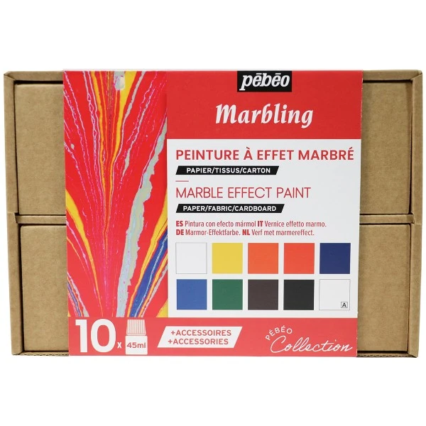 Pebeo Coffret Collection Pébéo - Peinture Marbling 1 Pebeo Coffret Collection Pébéo - Peinture Marbling