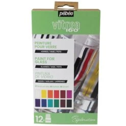 Pebeo Coffret D'Exploration Pébéo - Peinture Sur Verre - 12 X 20 Ml