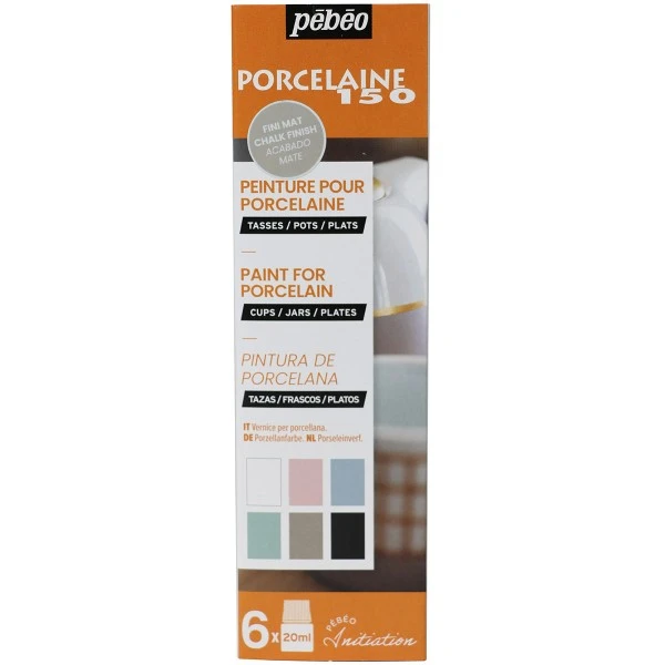 Pebeo Coffret D'initiation Pébéo - Peinture Sur Porcelaine - Tons Pastel - 6 X 20 Ml 1 Pebeo Coffret D'initiation Pébéo - Peinture Sur Porcelaine - Tons Pastel - 6 X 20 Ml