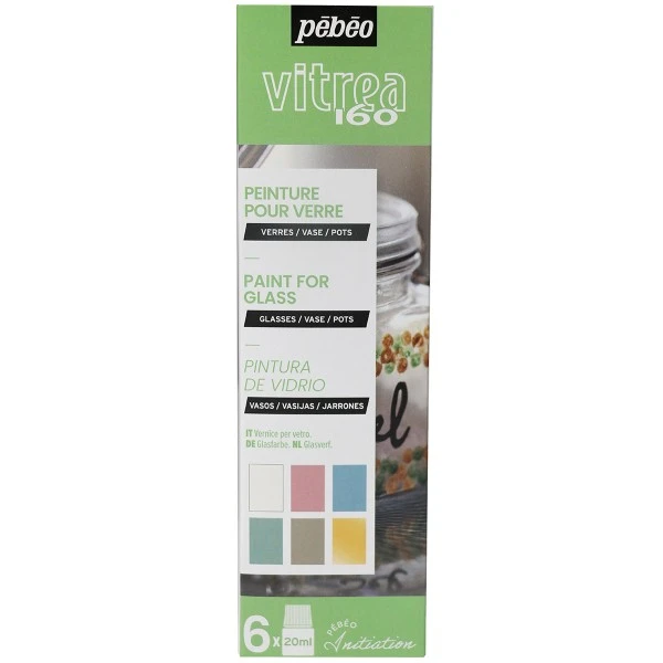 Pebeo Coffret D'initiation Pébéo - Peinture Sur Verre - Tons Pastel - 6 X 20 Ml 1 Pebeo Coffret D'initiation Pébéo - Peinture Sur Verre - Tons Pastel - 6 X 20 Ml