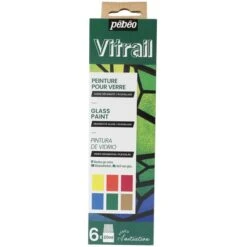 Pebeo Coffret D'initiation Pébéo - Peinture Vitrail - 6 X 20 Ml