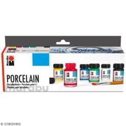 Coffret D'initiation Peinture Sur Porcelaine Marabu