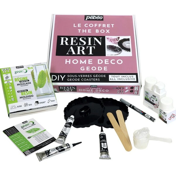 Pebeo Coffret DIY Résine - Sous-verres Géode - 1 Pce 2 Pebeo Coffret DIY Résine - Sous-verres Géode - 1 Pce – Image 2