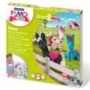 Coffret Fimo Kids, Chevaux, 4 Pains à Modeler Et Accessoires, Kit Créatif Enfant