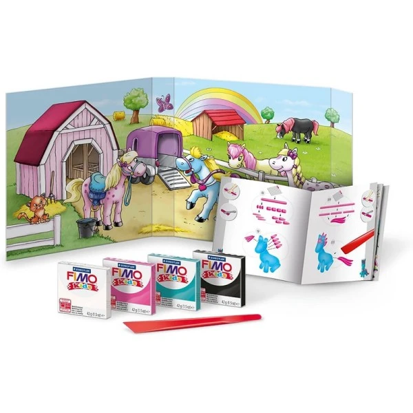 Coffret Fimo Kids, Chevaux, 4 Pains à Modeler Et Accessoires, Kit Créatif Enfant 2 Coffret Fimo Kids, Chevaux, 4 Pains à Modeler Et Accessoires, Kit Créatif Enfant – Image 2