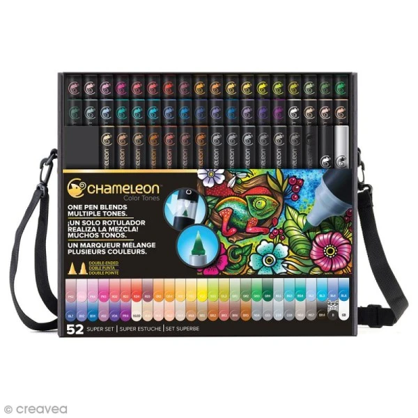 Coffret Marqueurs Chameleon - Super Set - 52 Feutres + Accessoires 1 Coffret Marqueurs Chameleon - Super Set - 52 Feutres + Accessoires