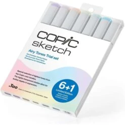 COPIC - Marqueur Sketch, Set 6+1 "Airy Tones Trial"