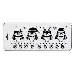 Curb Pochoir "pingouins" En Plastique, Artisanat, 10x25 Cm, Décoration Murale De La Maison Peinture