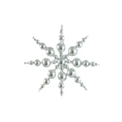 D'argent Tout Droit De Star Tchèque De Bohême De L'Arbre De Noël De Cadeaux Ornements De Perles De V