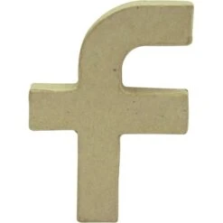 Décopatch - Lettre 3D "f", Papier Mâché, 85 X 120 Mm