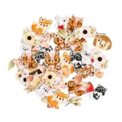 Découpes Pour Scrapbooking, De Ensemble, Faire Des Fournitures, Scrapbook Kit, Forêt Magique (60 Pcs