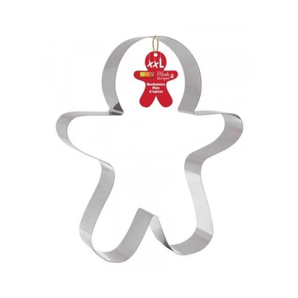 Découpoir à Pâtisserie Inox XXL - Bonhomme En Pain D'épice 1 Découpoir à Pâtisserie Inox XXL - Bonhomme En Pain D'épice
