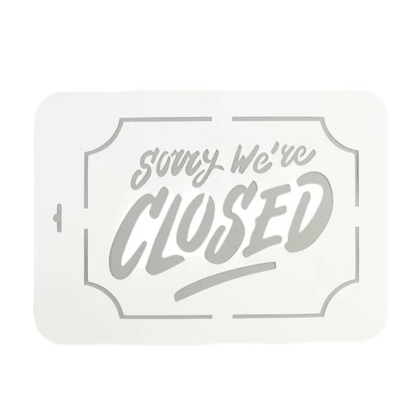 "Désolé Fermé" Pochoir 22x31 Cm, Police, Cookies, Fichier Coupé, Artisanat, Décoration Murale à La M 1 "Désolé Fermé" Pochoir 22x31 Cm, Police, Cookies, Fichier Coupé, Artisanat, Décoration Murale à La M