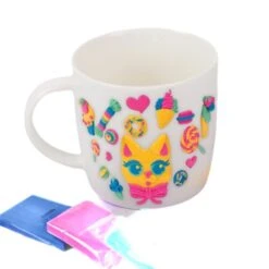 Doux Chaton Mug Kit De BRICOLAGE, Pâte Polymère, De La Décoration, De L'Argile Des Enfants, De L'Arg
