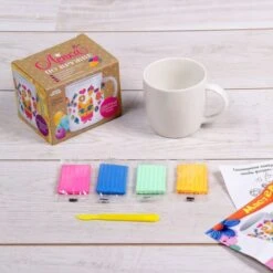 Doux Chaton Mug Kit De BRICOLAGE, Pâte Polymère, De La Décoration, De L'Argile Des Enfants, De L'Arg 6 Doux Chaton Mug Kit De BRICOLAGE, Pâte Polymère, De La Décoration, De L'Argile Des Enfants, De L'Arg -Promos Creavea Boutique doux chaton mug kit de bricolage pate polymere de la decoration de largile des enfants de larg p 3