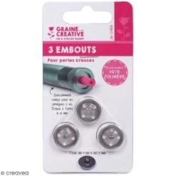 Embouts Pour Extrudeur Pâte Polymère - Perles Creuses - 3 Pcs