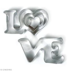 Emporte Pièce Inox Pour Modelage - Love - 4 Pcs