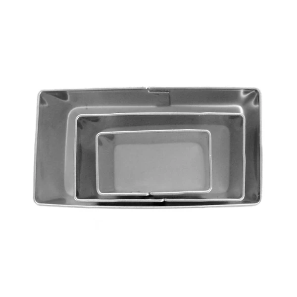 Emporte Pièce Inox Pour Modelage Rectangle X 3 1 Emporte Pièce Inox Pour Modelage Rectangle X 3