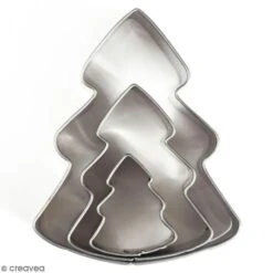Emporte Pièce Inox Pour Modelage - Sapin De Noël - 3 Pcs
