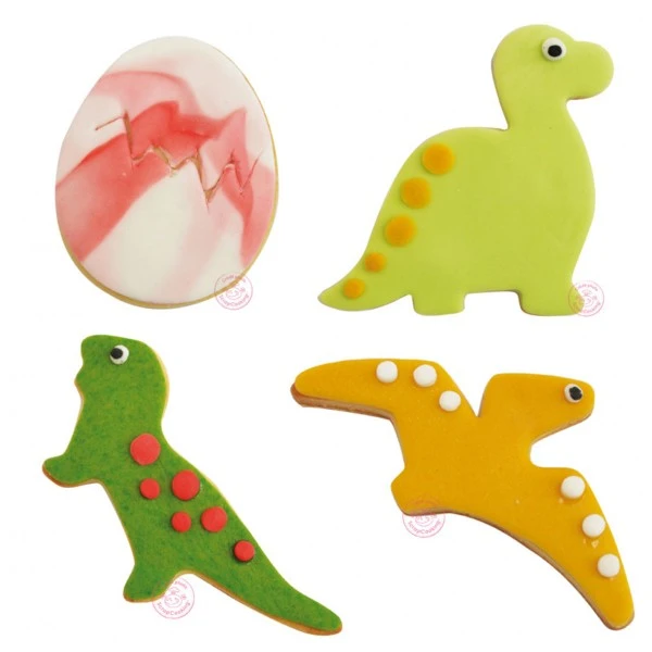 Emporte Pièces Inox - Dinosaures - 4 Pcs 2 Emporte Pièces Inox - Dinosaures - 4 Pcs – Image 2