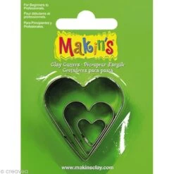 Emporte-pièces Makin's Clay Coeur - 3 Pcs