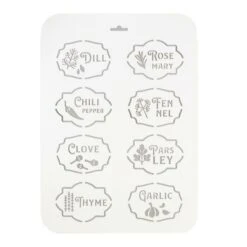 Épices Pochoir 22x31 Cm, Vinyle, Police, Cookies, Fichier Coupé, Artisanat, Décoration Murale à La M