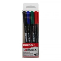 Etui De 4 Marqueurs Permanents Pointe Médium - Assortiment - Kores