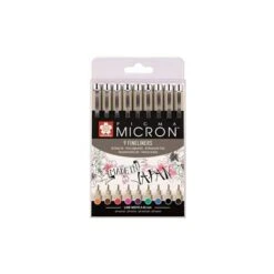 Etui De 9 Feutres Pigma Micron Couleur 0,45 Mm Sakura