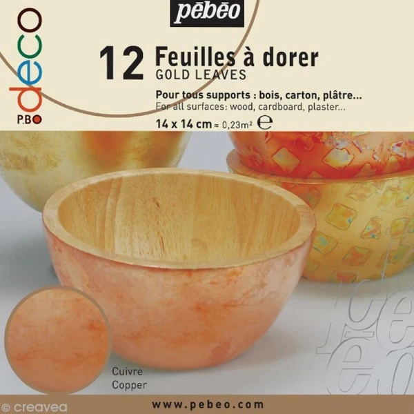Pebeo Feuille à Dorer Pébéo - Cuivre X 12 1 Pebeo Feuille à Dorer Pébéo - Cuivre X 12