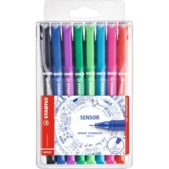 Stabilo Feutre à Pointe Fine "Sensor" - F - Etui De 8