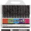 Creativ Company Feutre Colortime, Trait: 2 Mm, 18 Pièces, Noir