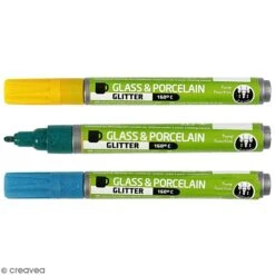 Creativ Company Feutre Pailleté Pour Verre Et Porcelaine - Semi Opaque - 2 à 4 Mm