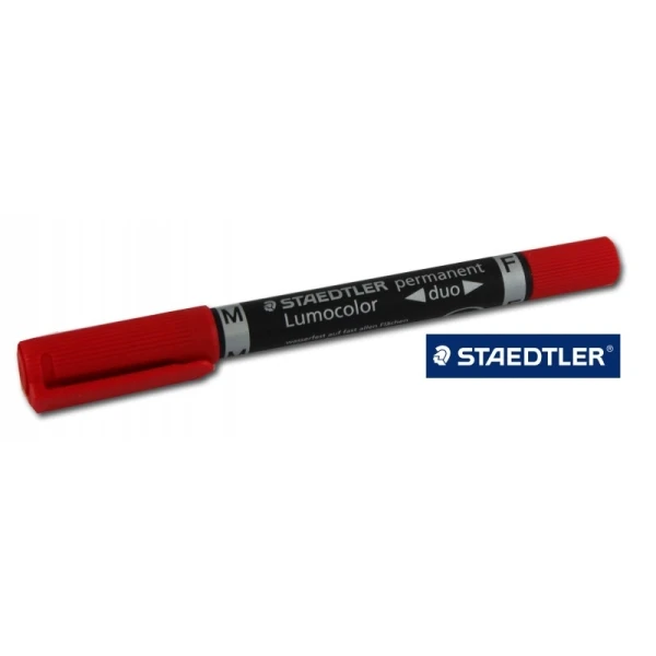 Feutre Permanent Lumocolor Duo 348 Staedtler Double Pointe Rouge 4 Feutre Permanent Lumocolor Duo 348 Staedtler Double Pointe Rouge – Image 4